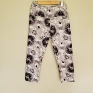 Onzie Flow yoga pant capri gray rose legging M